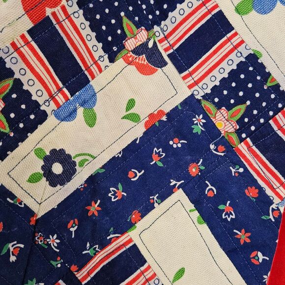 70s cottagecore boho patchwork handmade vest - Picture 3 of 5